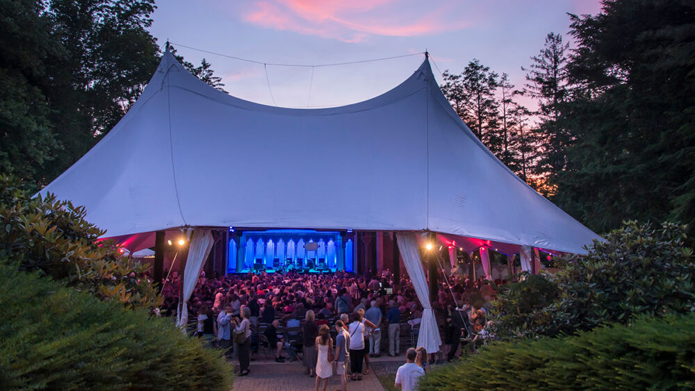 Outdoor tented theater at Caramoor