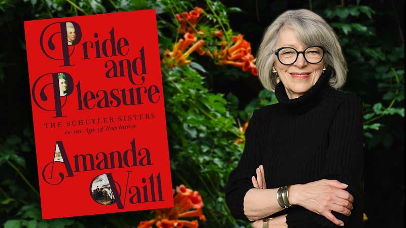 Author Amanda Vaill red and black book cover of Pride and Pleasure