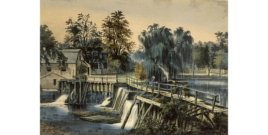 The Mill-Dam at "Sleepy Hollow," Currier & Ives